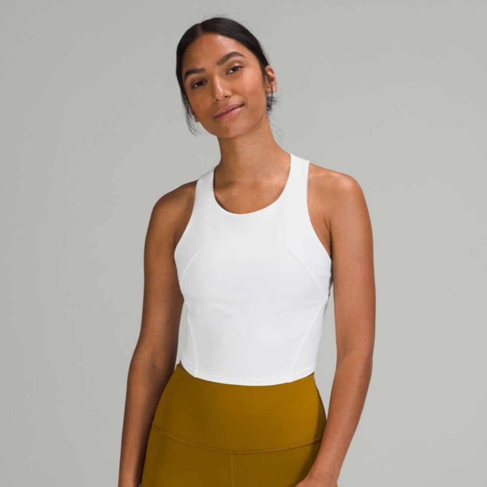 LULU LEMON INVIGORATE TRAIN TANK IN GRAPHITE BLUE